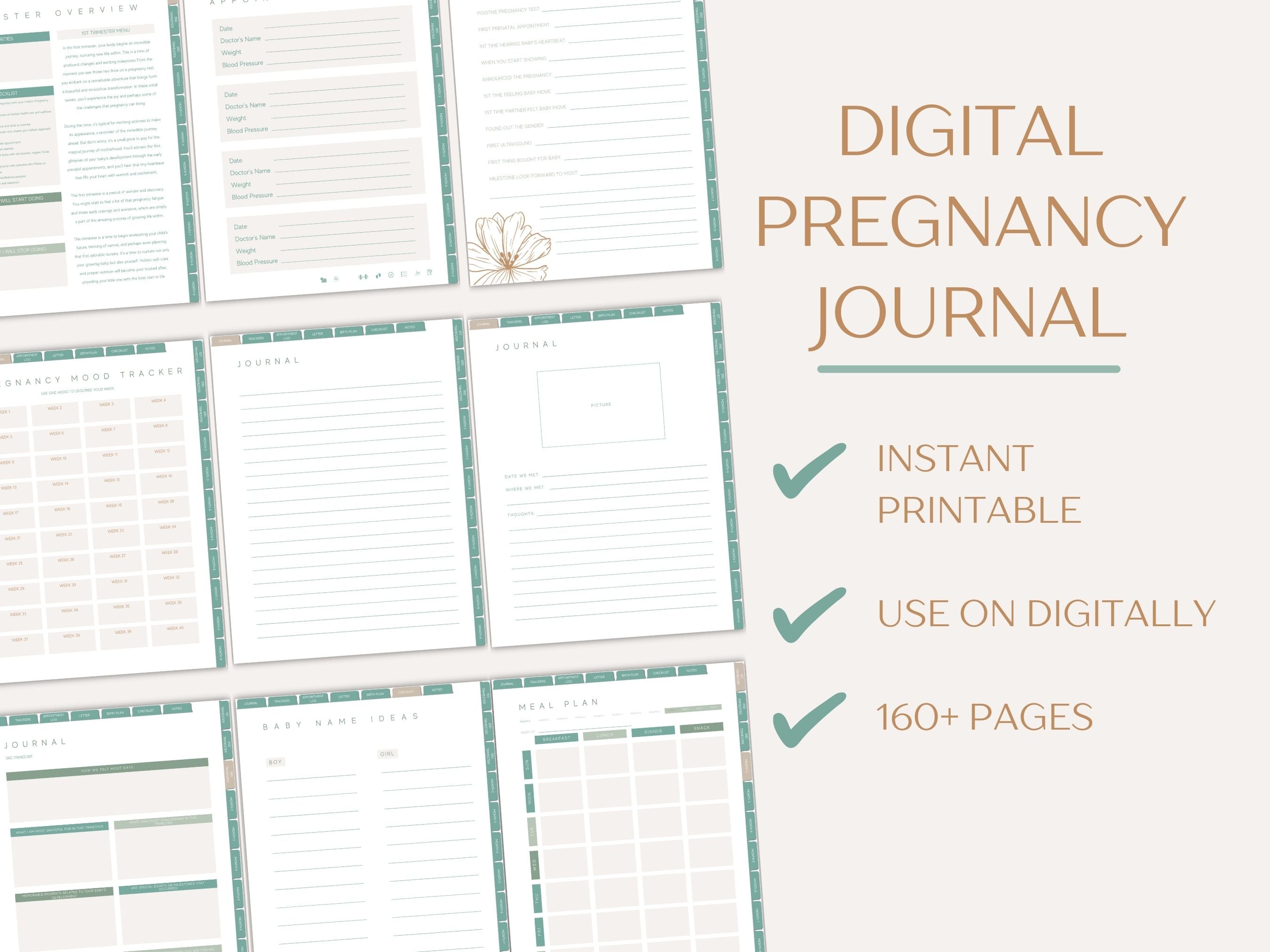 The Ultimate Digital Pregnancy Planner & Journal + BONUS