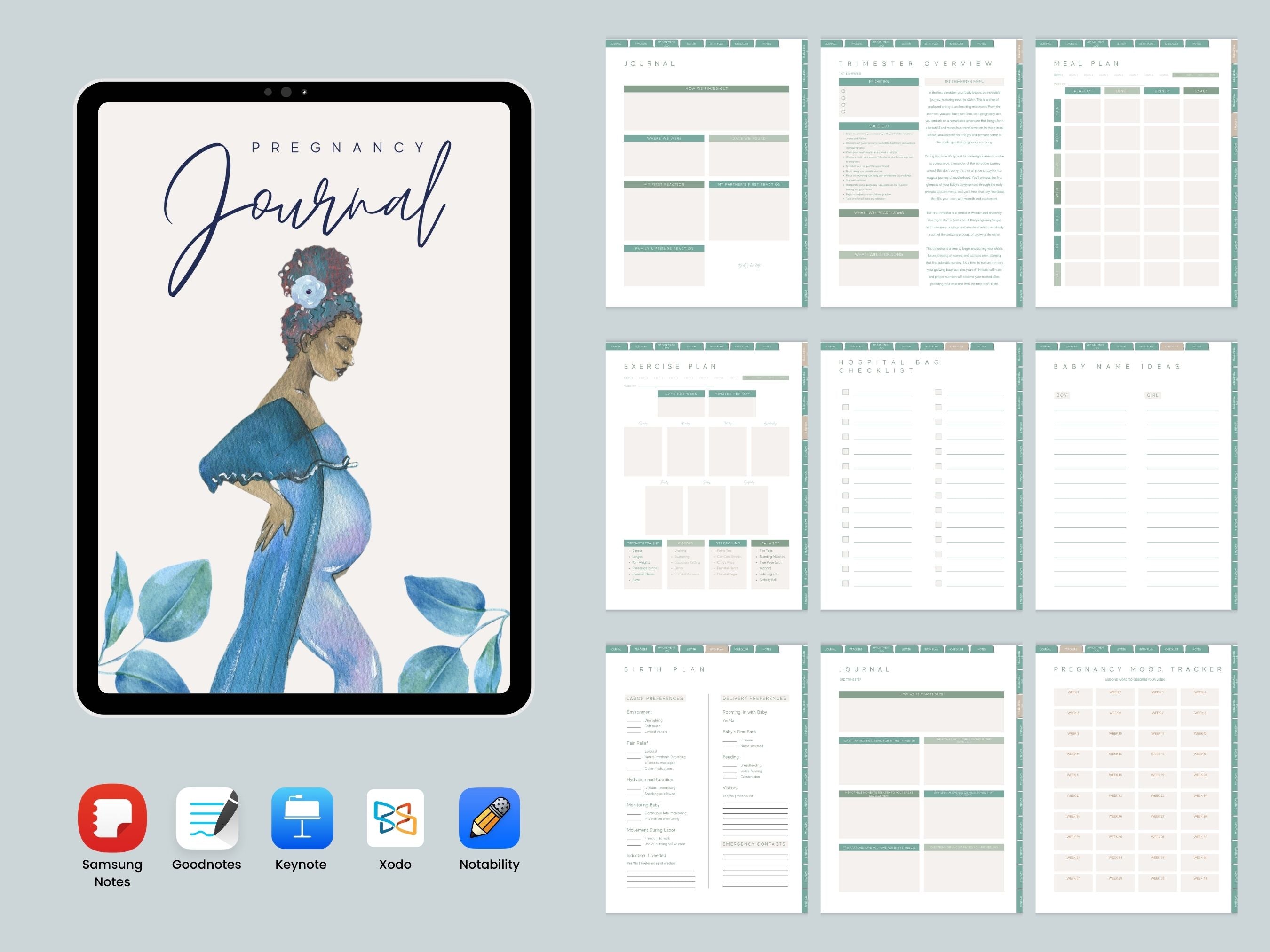 The Ultimate Digital Pregnancy Planner & Journal + BONUS